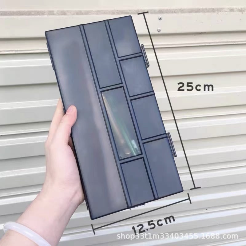 Edu Single Layer Makeup Artist Makeup Storage Disc Hair Comb U-Shaped Hairpin Clip Rubber Band Tool Packaging Box - Image 1