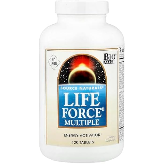 Source Naturals Life Force Multiple Iron Free Daily Multivitamin High Potency Essential Vitamins, Minerals, Antioxidants & Nutrients - Energy & Immune Boost - 120 Capsules - Image 1