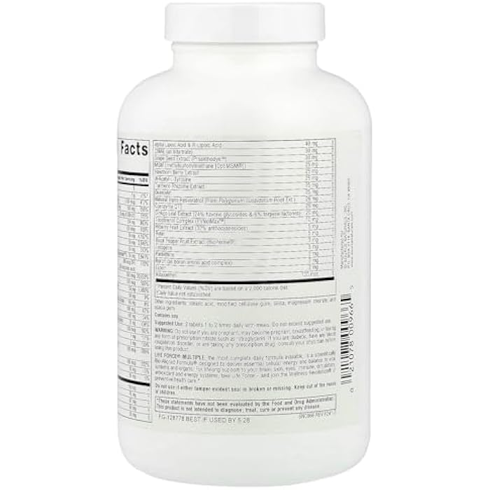 Source Naturals Life Force Multiple Iron Free Daily Multivitamin High Potency Essential Vitamins, Minerals, Antioxidants & Nutrients - Energy & Immune Boost - 120 Capsules - Image 3