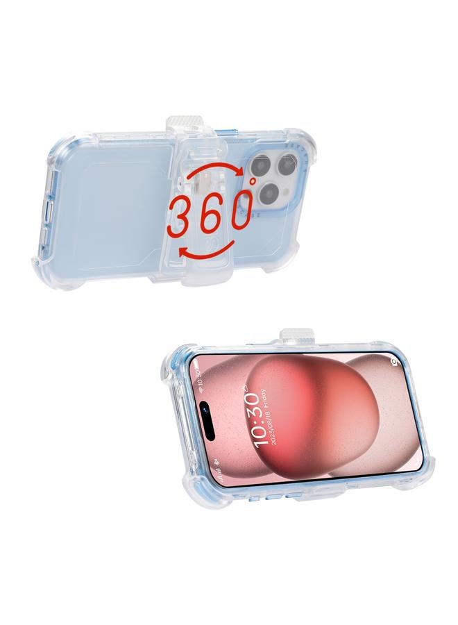 S-TOP Case For iPhone 13 Pro Frosted PC+TPU Phone Case with Back Clip - Image 4