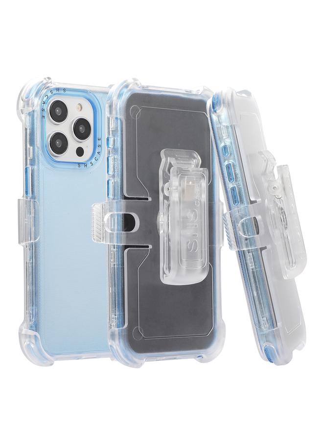 S-TOP Case For iPhone 13 Pro Frosted PC+TPU Phone Case with Back Clip - Image 5