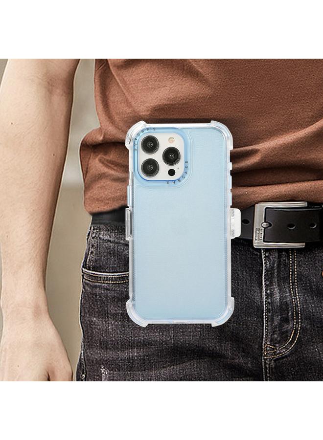 S-TOP Case For iPhone 13 Pro Frosted PC+TPU Phone Case with Back Clip - Image 2