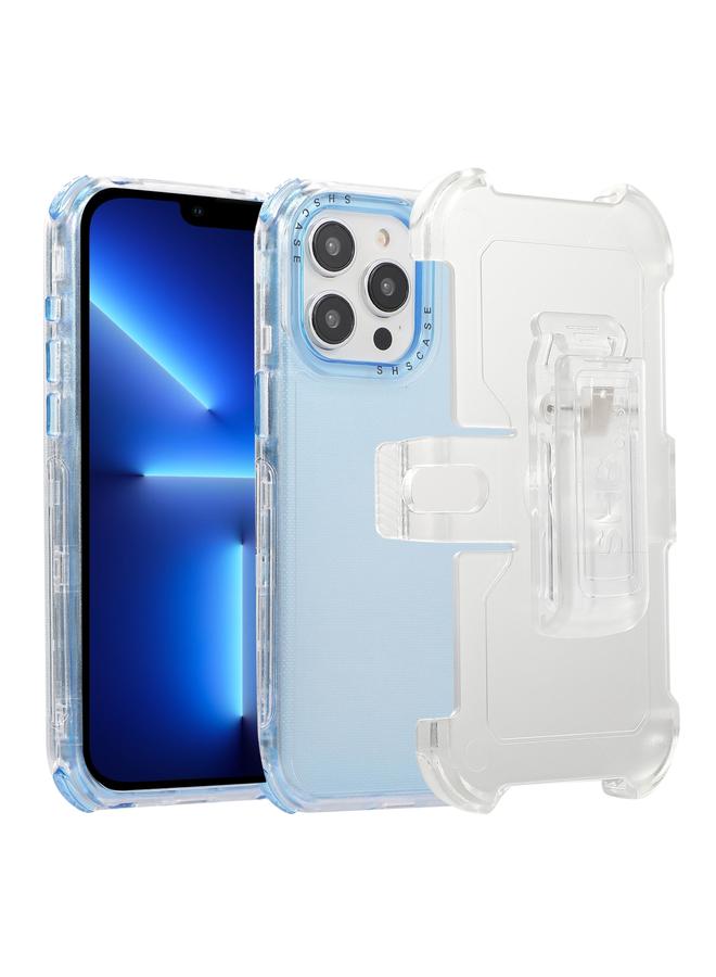 S-TOP Case For iPhone 13 Pro Frosted PC+TPU Phone Case with Back Clip - Image 1