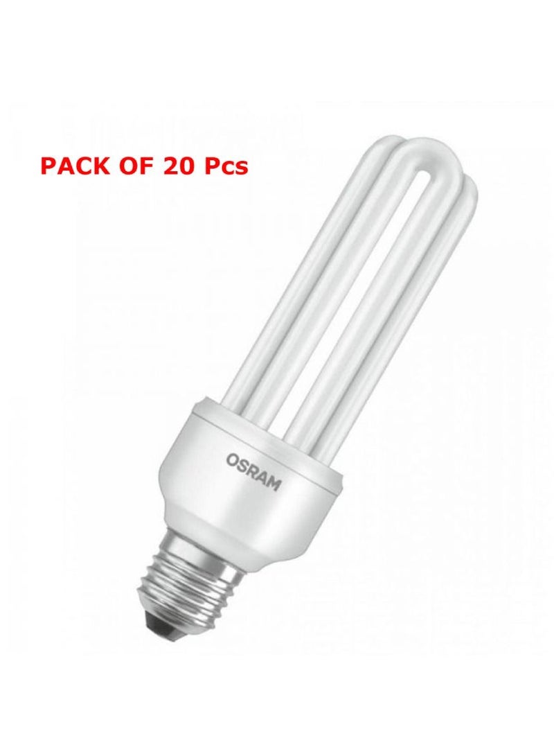 Osram E27 Duluxstar Mini  CFL Bulb - 15 W, Daylight 6500k Pack of 20 - Image 1