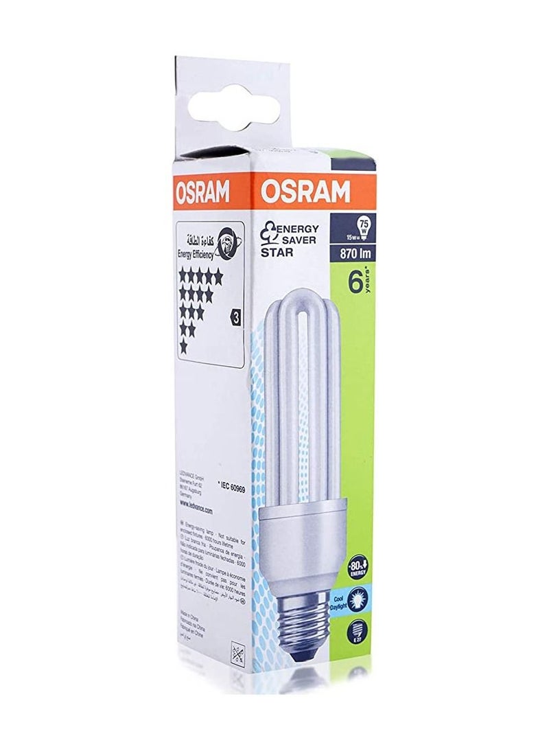 Osram E27 Duluxstar Mini  CFL Bulb - 15 W, Daylight 6500k Pack of 20 - Image 2