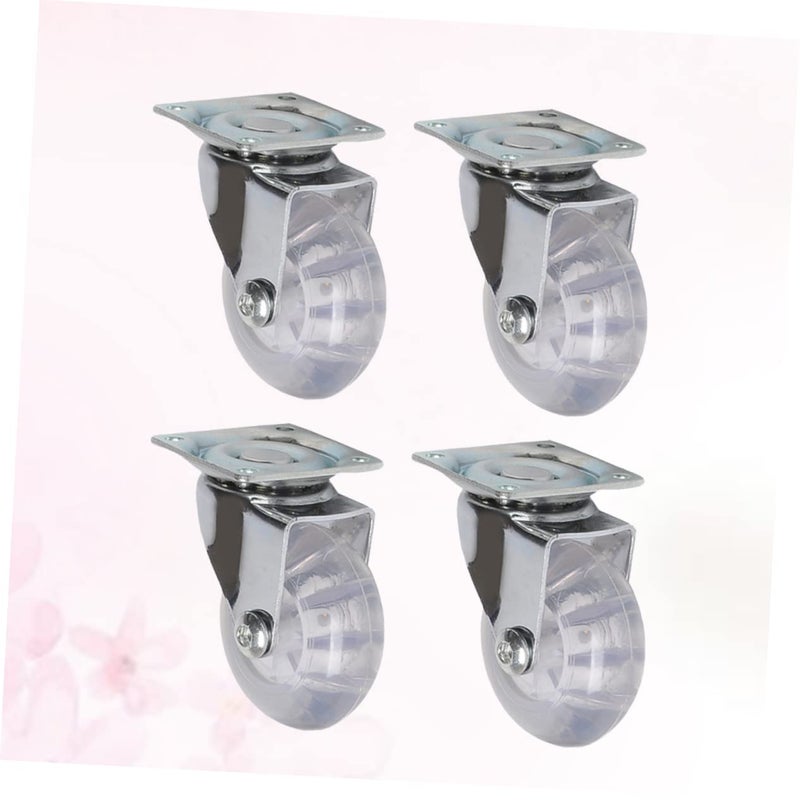 Industrial Grade 2 Inch Pu Silent Casters 4 Pack Wear Resistant Easy Install No Brake Furniture Wheels - Image 3