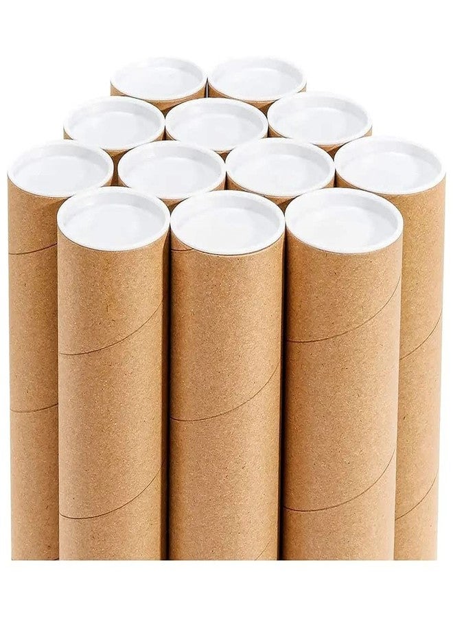 supplyhut 20 - 1.5" x 18" Round Cardboard Shipping Mailing Tube Tubes With End Caps - Image 4