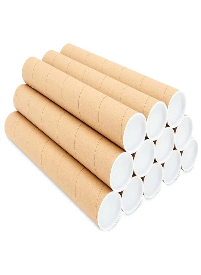 supplyhut 20 - 1.5" x 18" Round Cardboard Shipping Mailing Tube Tubes With End Caps - Image 3