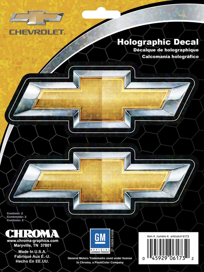 Chroma Chroma Graphics 6173 Chevrolet Bowties Holographic Stick Onz Decal - Image 5