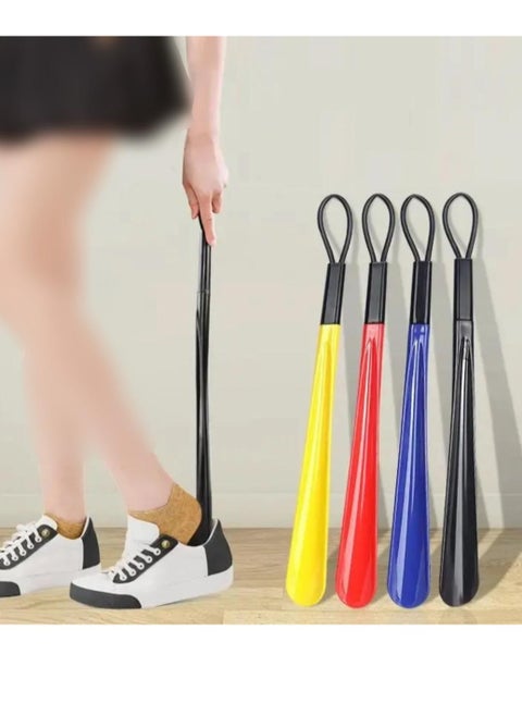 Medium length shoe horn for home and travel use, multi-colour