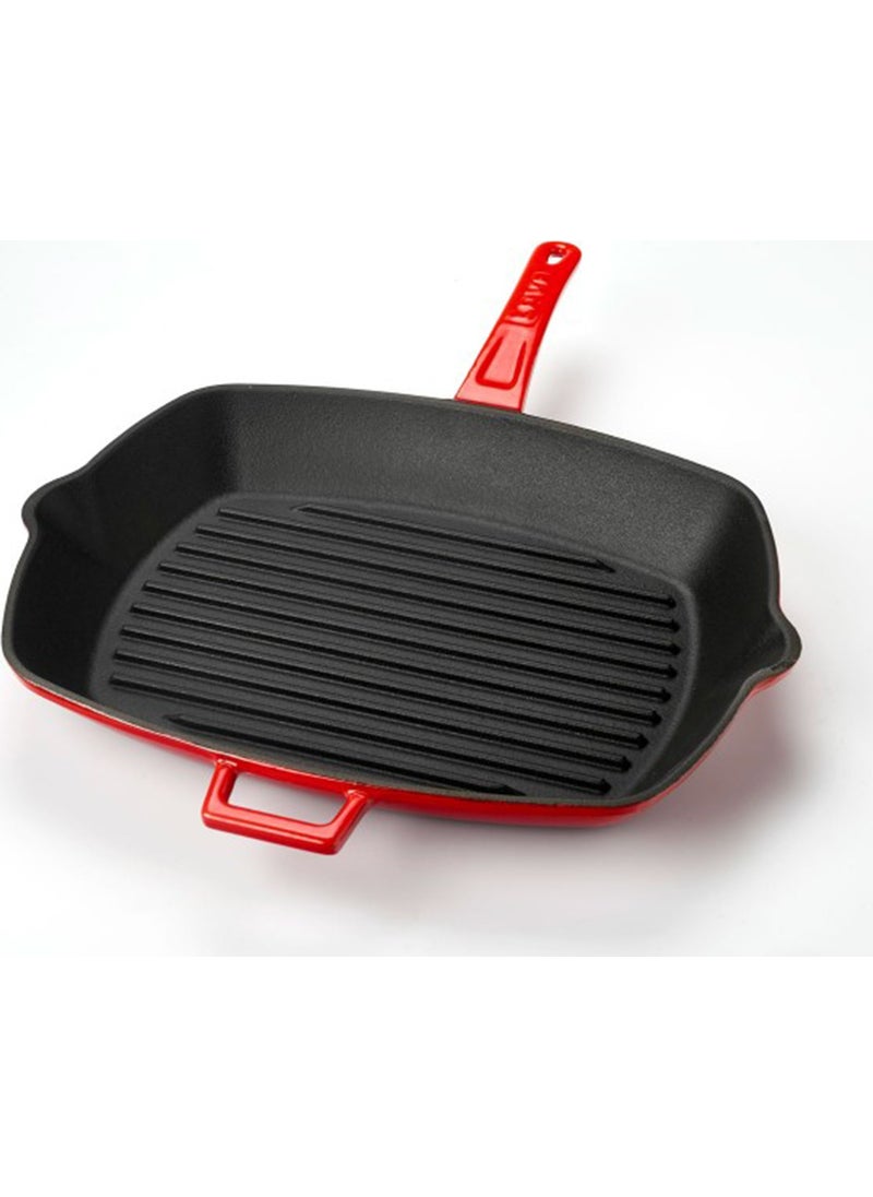Lava Grill Grill Pan Red 20X20 Metal Handle  - Image 4
