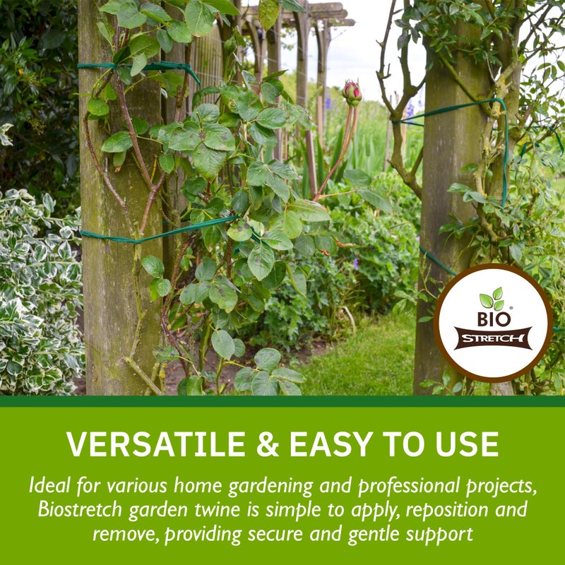 Biostretch Soft Garden Plant Ties for Indoor & Outdoor Plants - Strong & Stretchy Cut-to-Length Plant Tape for Climbing Plants, Tomato Vines & Home Gardening (65 ft / 20M) - Image 5