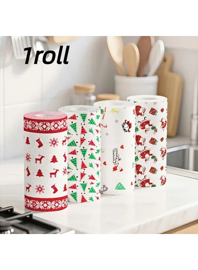 1 Roll Thickened 3 Ply Kitchen Paper Heavy Duty Absorbent For Kitchen And Bathroom - Image 2