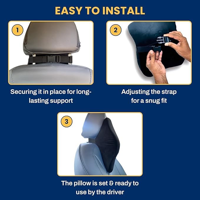 MASHUR FAB Cushion for Chair and Car Seat - Premium Memory Foam Pillow with Removable & Washable Cover (SF-21 PRO CAR Head Rest Cushion (Small), 1) - Image 3