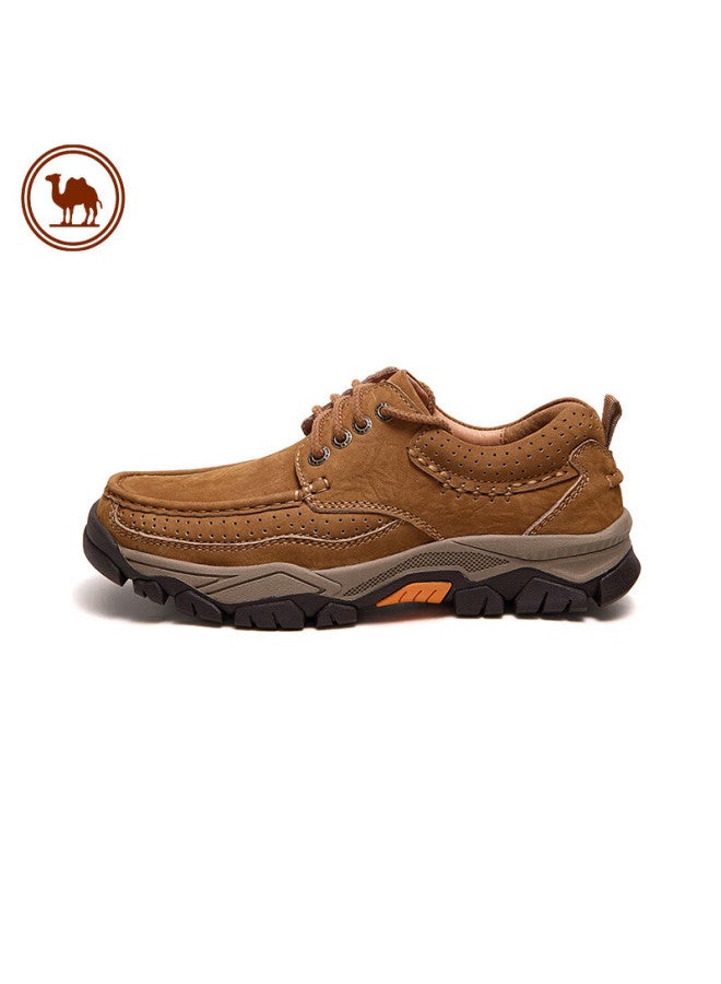 CAMELJEANS Camel Men's Casual Sports Shoes Retro Cowhide Work Shoes Thick-soled Fashion All-match P14a307615 Camel Color Size 41 - Image 4