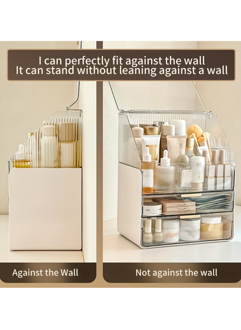 Arabest 1pc White Large Makeup Organizer Makeup Organizer Countertop Makeup Organizer Make up Organizers for Vanity Make up Organizer Make up Case Make up Organizers and Storage Cosmetic Organizer Makeup Set Eye Brow Pencils for Women Lipstick Set Lipstick Holder Light Beige Care Storage Lipstick Gift Set Perfume Box Perfume Sets for Women Ladies Gifts Gifts for Women Gifts for Her Sister Gifts Presents for Girlfriend Valentines Gifts for Him Gift for Girlfriend Romantic Present for Girlfriend  - Image 4