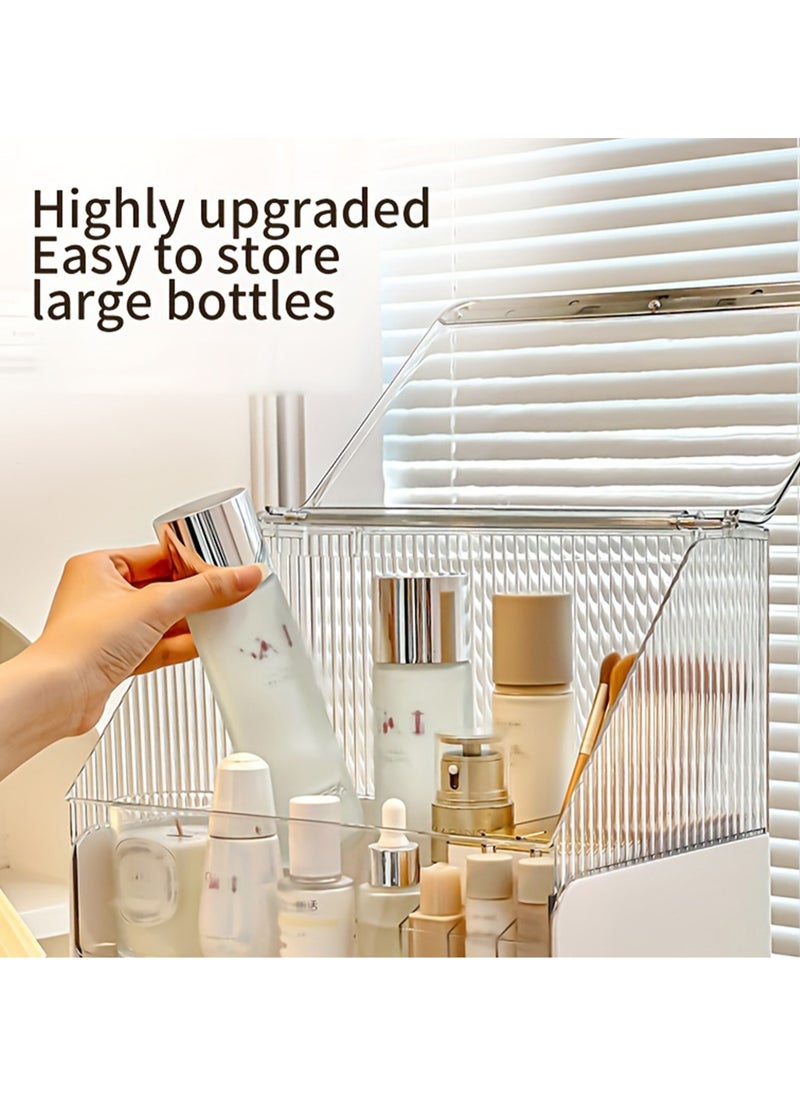 Arabest 1pc White Large Makeup Organizer Makeup Organizer Countertop Makeup Organizer Make up Organizers for Vanity Make up Organizer Make up Case Make up Organizers and Storage Cosmetic Organizer Makeup Set Eye Brow Pencils for Women Lipstick Set Lipstick Holder Light Beige Care Storage Lipstick Gift Set Perfume Box Perfume Sets for Women Ladies Gifts Gifts for Women Gifts for Her Sister Gifts Presents for Girlfriend Valentines Gifts for Him Gift for Girlfriend Romantic Present for Girlfriend  - Image 2