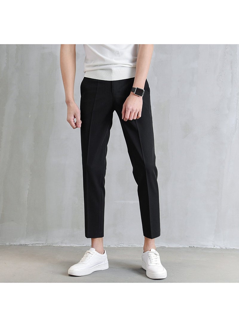 Mens Summer Slim Fit Cropped Suit Pants Black - pzsku/Z8EDC4566CF08DD31D89EZ/45/_/1734107735/8183ecc1-b66e-4421-89ca-b10b243589ac