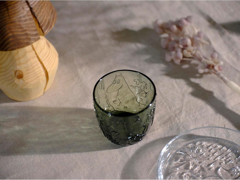 أرابيا Moomin Glass Tumbler 9.5oz Pine Green 2-Piece - Image 4