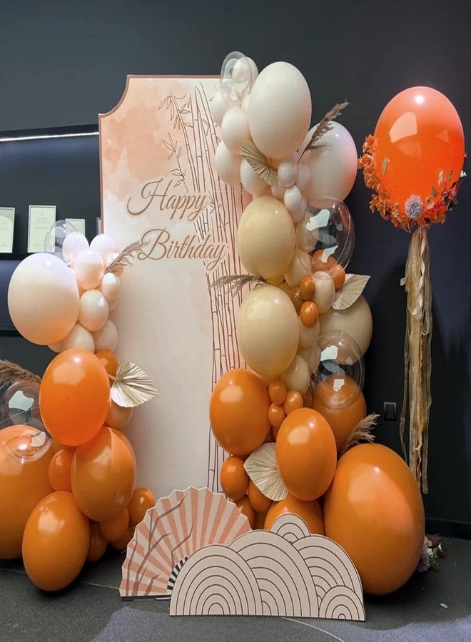 MEBAY Burnt Orange Boho Balloon Garland Arch Kit, 155Pcs Pastel Brown Macaron Pink Balloons for Fall Baby Shower ThanksGiving Birthday Party Decorations - Image 5