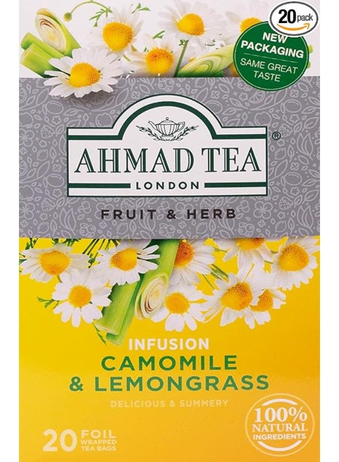 أحمد تي اعشاب بابونج وعشب اليمون 20 فتله فويل