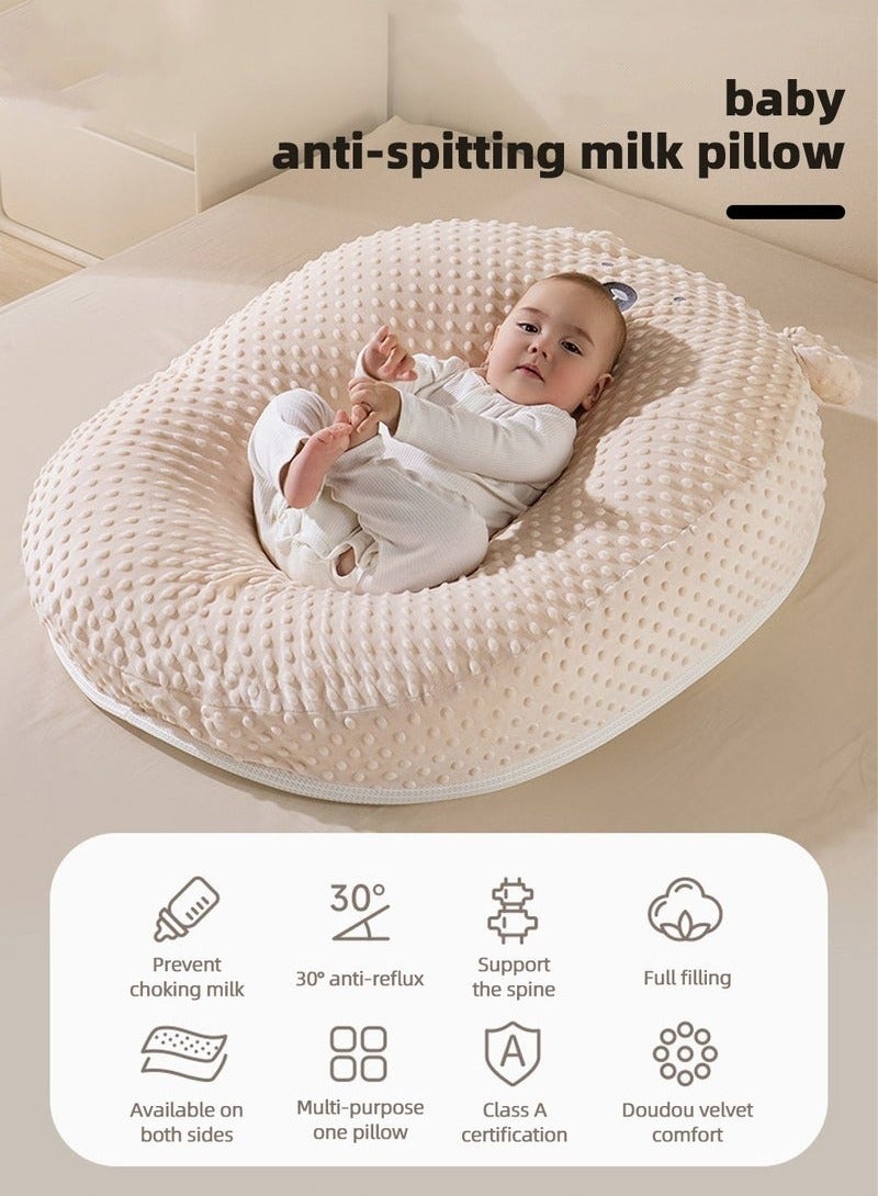 ميكسد وسائد إرضاع الطفل للرضاعة الطبيعية، وسائد دعم الرضاعة متعددة الوظائف للرضع، وسائد دعم الرضاعة للرضع، متكأ الطفل المضاد للارتجاع من الجانبين، عش نوم الطفل القابل للإزالة، حصيرة منحدر لمنع التقيؤ - Image 2