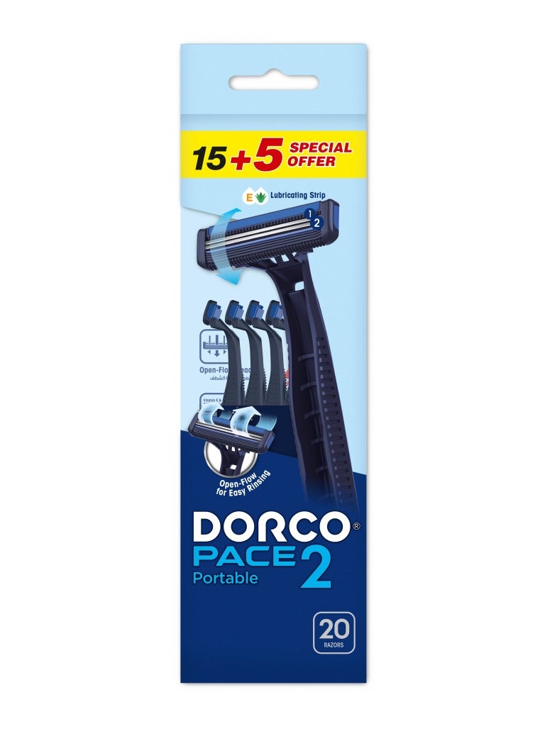DORCO Pace2 Plus Men Disposable Razor 20 - Image 1