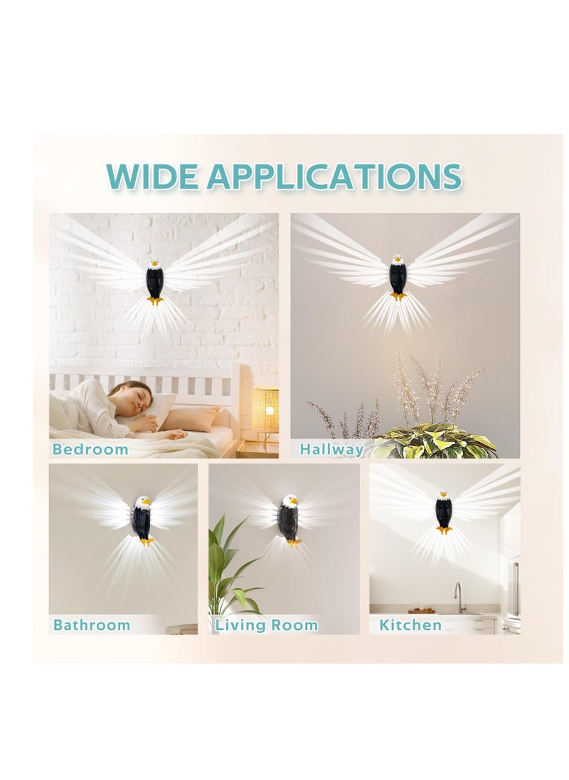 ARNOTEC Eagle Light Decorative Light Kid Night Light Mood Light LED Wall Light Magnetic LED Wall Mounted Eagle Light with Remote Control, USB Charging, Battery Powered and Removable Rechargeable Eagle Light for Indoor, Office  - Image 5