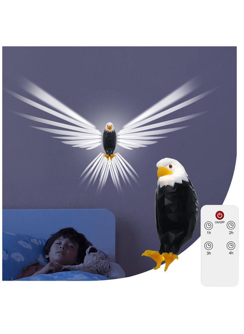 ARNOTEC Eagle Light Decorative Light Kid Night Light Mood Light LED Wall Light Magnetic LED Wall Mounted Eagle Light with Remote Control, USB Charging, Battery Powered and Removable Rechargeable Eagle Light for Indoor, Office  - Image 2