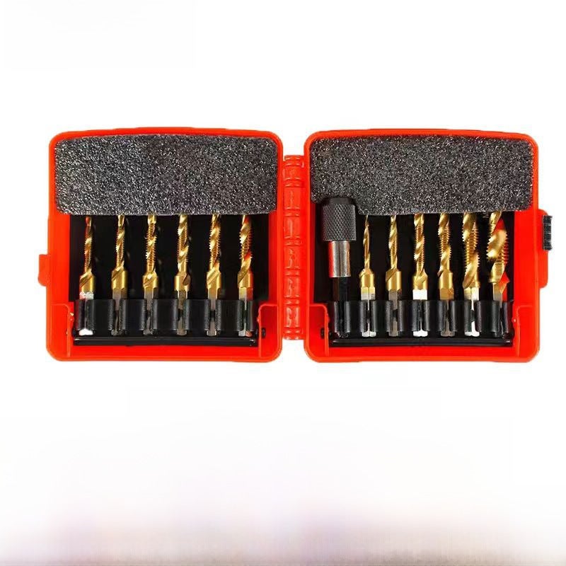 Xinqi's Best-Selling Spot 13-Piece Compound Tap Set for American Machines, Tapping Drilling and Chamfering Integrated Composite Tapping(13pc composite tap suit) - Image 2