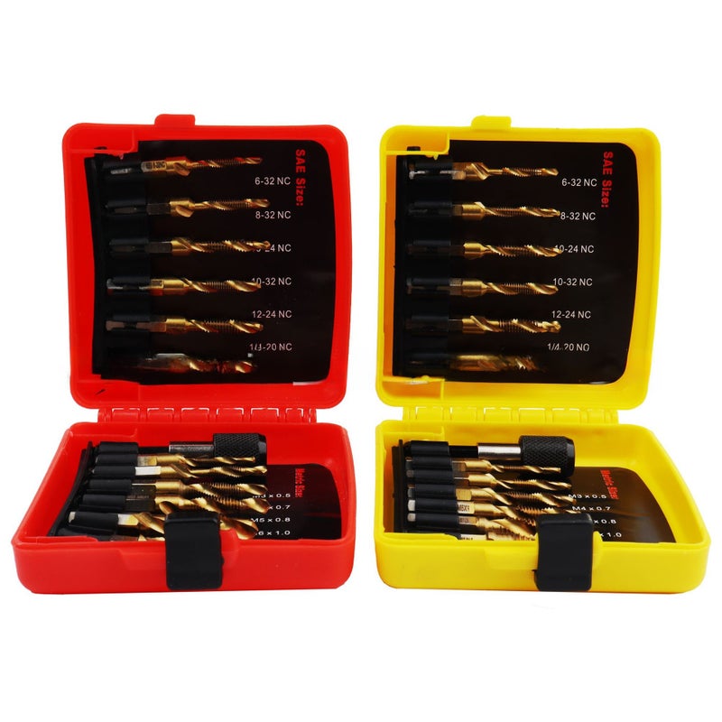 Xinqi's Best-Selling Spot 13-Piece Compound Tap Set for American Machines, Tapping Drilling and Chamfering Integrated Composite Tapping(13pc composite tap suit) - Image 1