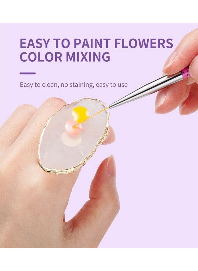 AKOAK 6 Pcs Adjustable Mini Manicure Ring Palette Color Makeup Cream Foundation Palette Nail Art Painting Tool - Image 5