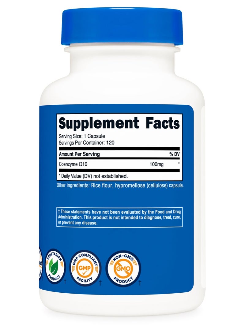 Nutricost CoQ10 Coenzyme Q10, 100mg Per Serving, 120 Capsules, 120 Servings Dietary Supplement  - Image 3
