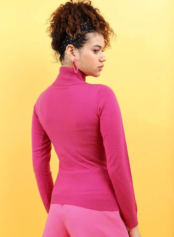 Tokyo Talkies Slim Fit Turtle Neck Sweater by Styli