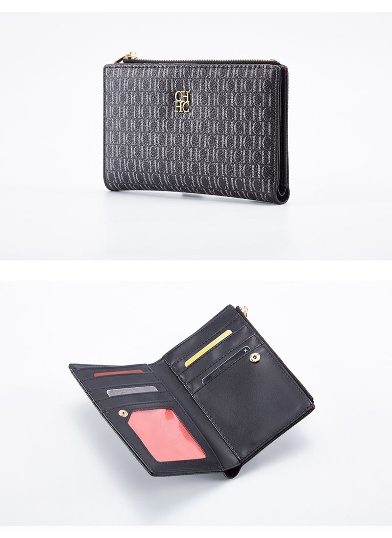 Generic - Stylish and simple multi-card slot wallet, lightweight and smooth zippered advanced card holder - Image 1