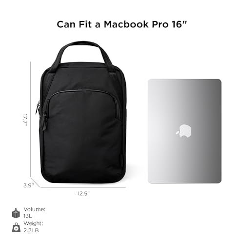 ALPAKA Bravo Totepack 13L - Convertible Backpack Tote For Men, Laptop Tote Bag for Women Fits a 16-Inch Macbook Pro - Travel Bag with Weatherproof Fabric Helps Ensure Optimal Protection,Axoflux Black - Image 2