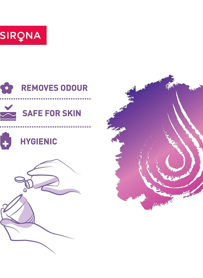 Sirona - Sirona Natural Menstrual Cup Wash, 3.38 Fl Oz | with Rose Fragrance to Wash your Period Cup in a Hygienic Way - Image 1