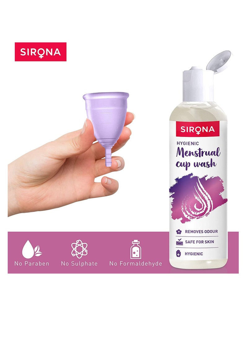 Sirona - Sirona Natural Menstrual Cup Wash, 3.38 Fl Oz | with Rose Fragrance to Wash your Period Cup in a Hygienic Way - Image 1