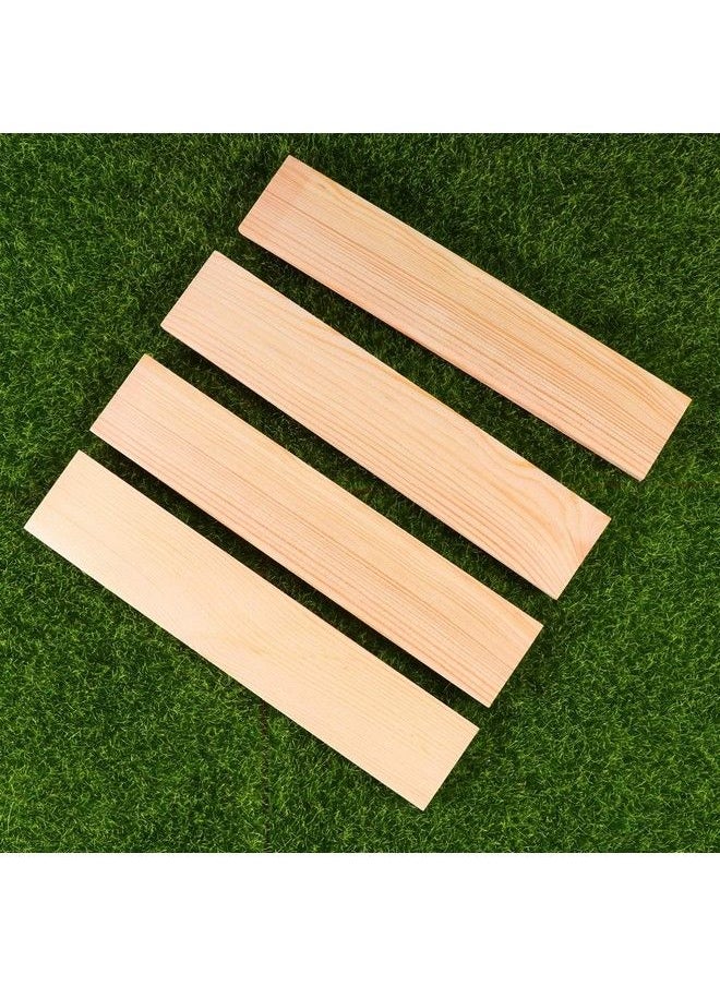 EXCEART - 10Pcs Rectangle Wood Boards Unfinished Wood Boards Sheets Carving Blocks For Arts Craft Painting 4X20Cm - Image 1