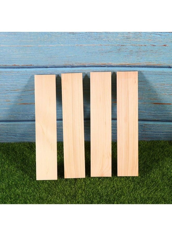 EXCEART - 10Pcs Rectangle Wood Boards Unfinished Wood Boards Sheets Carving Blocks For Arts Craft Painting 4X20Cm - Image 1