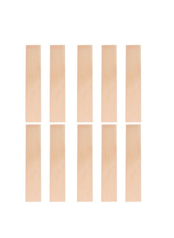 EXCEART - 10Pcs Rectangle Wood Boards Unfinished Wood Boards Sheets Carving Blocks For Arts Craft Painting 4X20Cm - Image 1