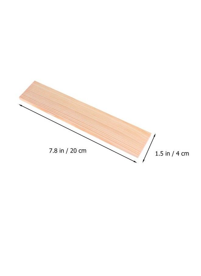 EXCEART - 10Pcs Rectangle Wood Boards Unfinished Wood Boards Sheets Carving Blocks For Arts Craft Painting 4X20Cm - Image 1