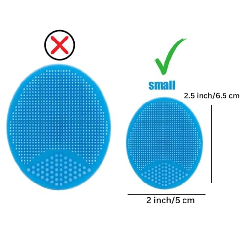 Eitheo Baby Silicone Shower Brush | Silicone Bath Scrubber for Skin Exfoliation | Scalp & Body Scrubber | (2.5 Inch/6.5 CM) - Image 3