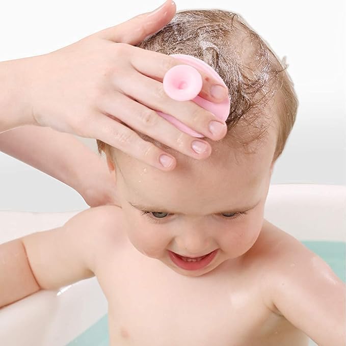 Eitheo Baby Silicone Shower Brush | Silicone Bath Scrubber for Skin Exfoliation | Scalp & Body Scrubber | (2.5 Inch/6.5 CM) - Image 2