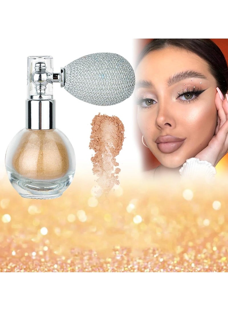 Huitich High Gloss Glitter Body Bronzer Spray Brightening Shimmer Powder (Shade 02) - Image 2