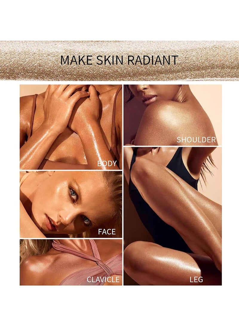 Huitich High Gloss Glitter Body Bronzer Spray Brightening Shimmer Powder (Shade 02) - Image 4