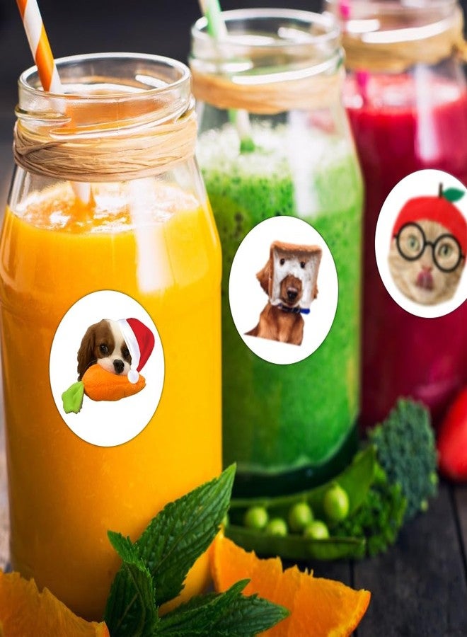 Hohamn 600 Pcs Funny Cat Dog Stickers for Kids 1.5 Inch 16 Styles Funny Meme Cat Dog Stickers Roll for Kids Boys Girls Birthday Party School Reward Giveaways - Image 4