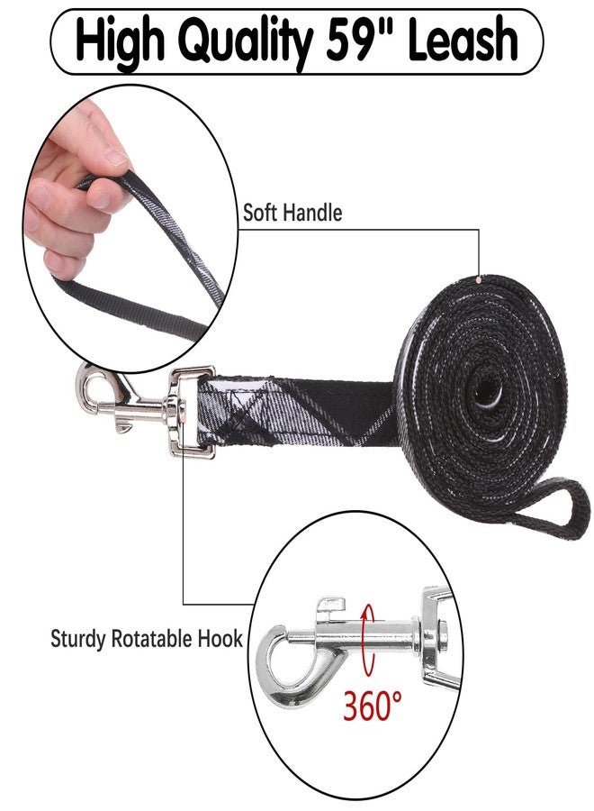 BINGPET Dog Harness Collar Leash Set,Adjustable No Pull Escape Proof Small Dog Harness,Classic Plaid Puppy Harness and Leash Set for Small Medium Large Dogs Training Easy Walk Running - Image 5