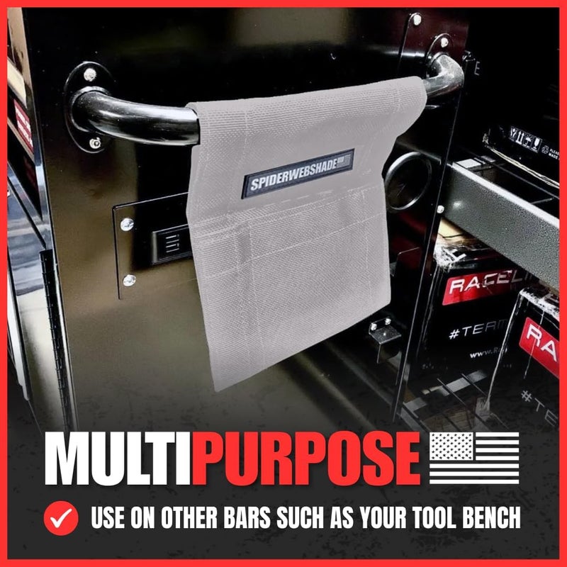 SPIDERWEBSHADE Jeep Wrangler Mesh GrabBag Passenger Accessory Storage Pouch Organizer - Grey - Image 4