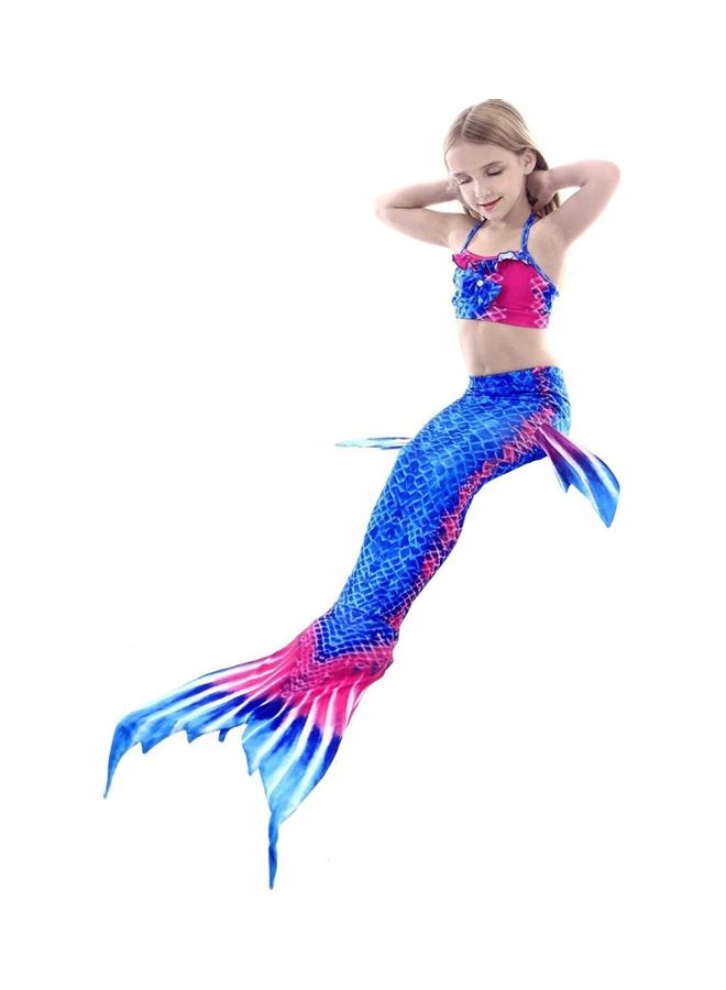 NIBEMINENT 3-Piece Mermaid Swimming Costume Set 120cm - Image 4